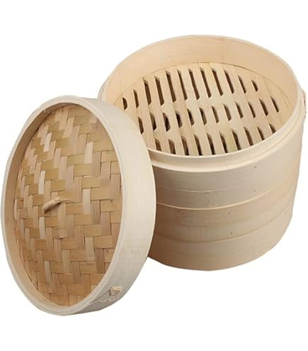 Amazon | みよし漆器本舗 竹製 せいろ 蒸し器 セット ふた 本体 2段